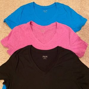 Zelos V-Neck Athletic/Casual Tops (Set of 3)